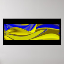 abstract in gold-gelb blau auf schwarz posterdrucke