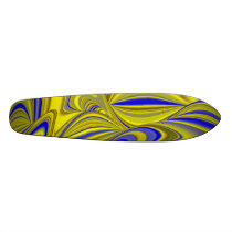 Abstract in gold-gelb blau personalisiertes deck