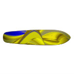 Abstract in gold-gelb blau personalisiertes skatedeck