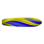Abstract in gold-gelb blau skateboarddeck