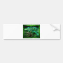 Abstract In Greens Bumper Stickers