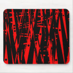 Abstract in Red and Black mousepads