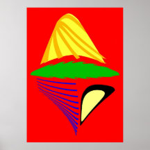 Abstract In Red Posters