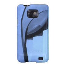 Abstract in shades on blue. samsung galaxy SII cases