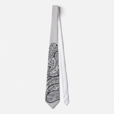 Abstract Ink Tie Design by BeMusedArt