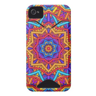 Abstract iPhone 4 case Super Star by walstraasart