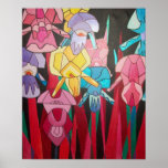 Abstract irises print