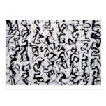 Abstract Japanese Calligraphy Postcards