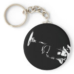 Abstract Jazz Trumpet Keychain