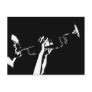 Abstract Jazz Trumpet Player Post Cards