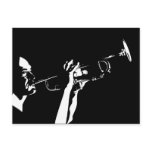 Abstract Jazz Trumpet Player postcards