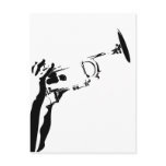 Abstract Jazz Trumpet Postcard