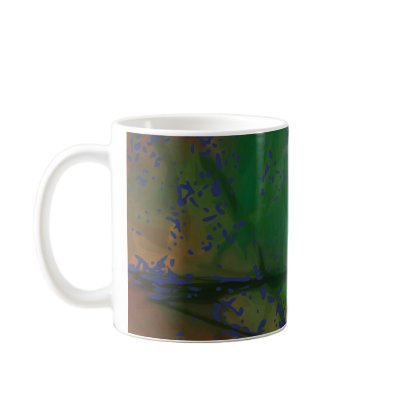 Abstract jungle art mug by scarletquill