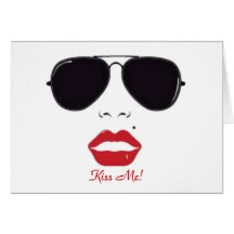 Abstract Kiss Me Art Card