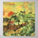 Abstract landscape poster
