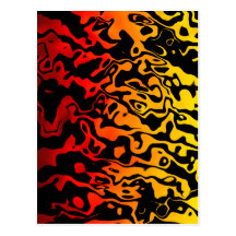 Abstract Lava Swirl Postcard