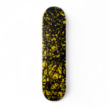 Abstract Lines - Amber Skate Board