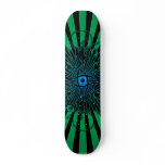 Abstract Lines and Spirals: Custom Skateboard