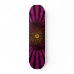 Abstract Lines and Spirals: Custom Skateboard