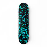 Abstract Lines - Cyan Skate Board Decks