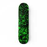 Abstract Lines - Green Custom Skate Board