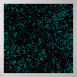 Abstract Lines - Moss Green Poster