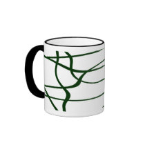 Abstract lines - Mug - Coloris : Vert anglais