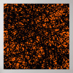 Abstract Lines - Orange Poster