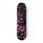 Abstract Lines - Pink Skateboard