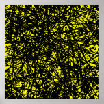 Abstract Lines - Yellow Poster