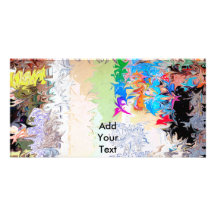Abstract Liquid Design, Add Your Text Customized Photo Card