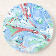 abstract marble beverage coaster