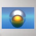 Abstract Metallic Balls Poster posters