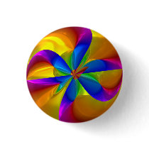 Abstract Metallic Flower Rainbow Colour Swirl