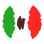 Abstract Mexican Flag stickers
