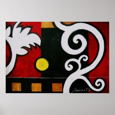 ABSTRACT MODERN ART CANVAS PAINTING POSTER by prisarts