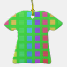 Abstract Multi color squares Ornament