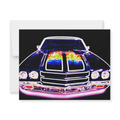 Abstract Muscle Car Custom Invites by creative_eye