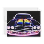 Abstract Muscle Car invitations