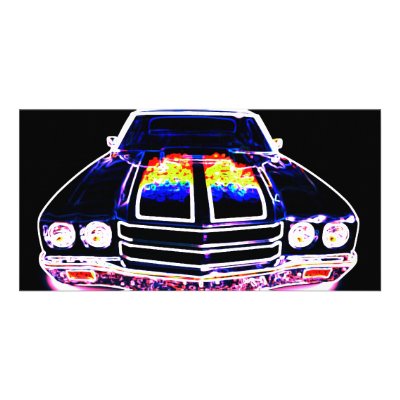 Abstract Muscle Car Photo Card by creative_eye