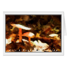 Abstract Mushrooms I Greeting Card