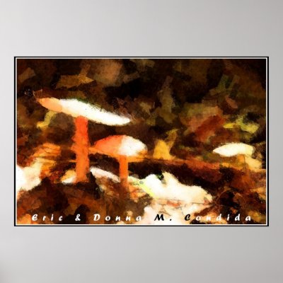 Abstract Mushrooms I Poster by creativeworks