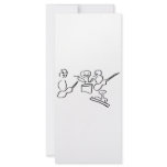 Abstract musician figures done in black custom rack cards