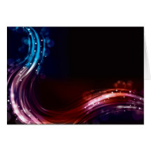 Abstract neon spectrum light effect greeting cards