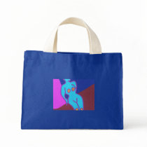 Abstract nude, light blue- bag
