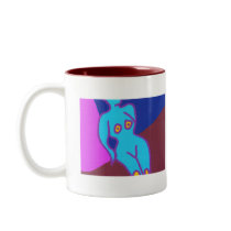Abstract nude, light blue- mug