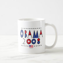 Abstract Obama 2008 Mugs