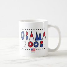 Abstract Obama Pic 2008 Coffee Mugs