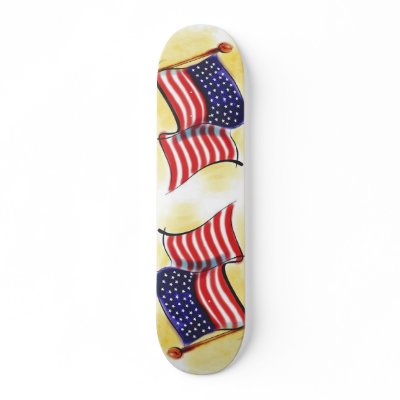 abstract old glory american flag skateboard deck by duhlar