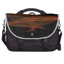 Abstract Orange and Black Laptop Computer Bag